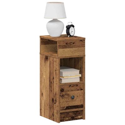 vidaXL Nočné skrinky 2 ks so zásuvkou staré drevo 25x31x66 cm
