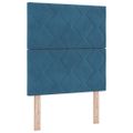 vidaXL Posteľ s pružinovým rámom Tmavomodrá 200 x 80 cm Zamat