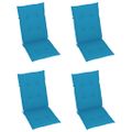 vidaXL Skladacie záhradné stoličky s podložkami 3 ks akáciový masív