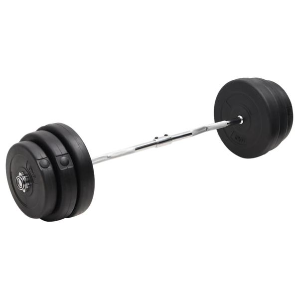 vidaXL Obojručná činka so závažiami 90 kg