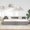 vidaXL Rohový rám postele Sivohnedá 80 cm x 200 cm látka