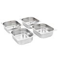 vidaXL Gastronádoby 4 ks, GN 1/2, 100 mm, nehrdzavejúca oceľ