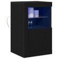 vidaXL LED komoda 2 ks 41 x 37 x 67 cm Kompozitné drevo Čierny dub