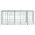 vidaXL Gabiónový kôš s krytom 250x100x100 cm pozinkované železo