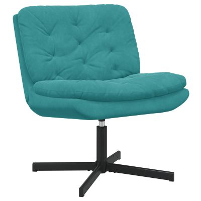 vidaXL Otočné relaxačné kreslo Tyrkysová 63 x 75 x 76 cm Zamat