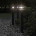 vidaXL Vonkajšie stojace lampy 3 ks čierna 80 cm hliník