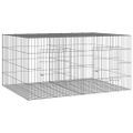 vidaXL 2-panelová klietka pre králiky 110x79x54 cm pozinkované železo