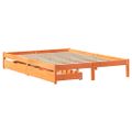 vidaXL Posteľ s matracom voskovo hnedá 140x200 cm masívna borovica
