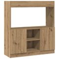vidaXL Vysoká skrinka dub artisian 92x33x100 cm kompozitné drevo