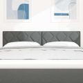 vidaXL LED hlavová doska Biely látka