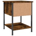 vidaXL Nočný stolík dymový dub 34x35,5x45 cm spracované drevo