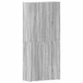 vidaXL Skriňa na topánky 80 x 35.5 x 180 cm Kompozitné drevo Sivá
