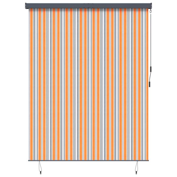 vidaXL Roleta Žltá a modrá 200 x 250 cm Textil a hliník
