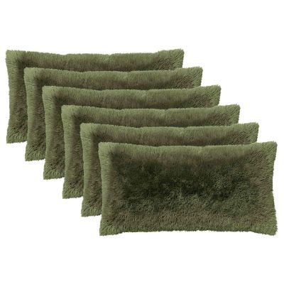vidaXL Podložka s vankúšom HEERLEN 6 ks Zelená PV fleece
