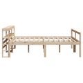 vidaXL Posteľný rám pre seniorov s čelom 135x190 cm borovicový masív