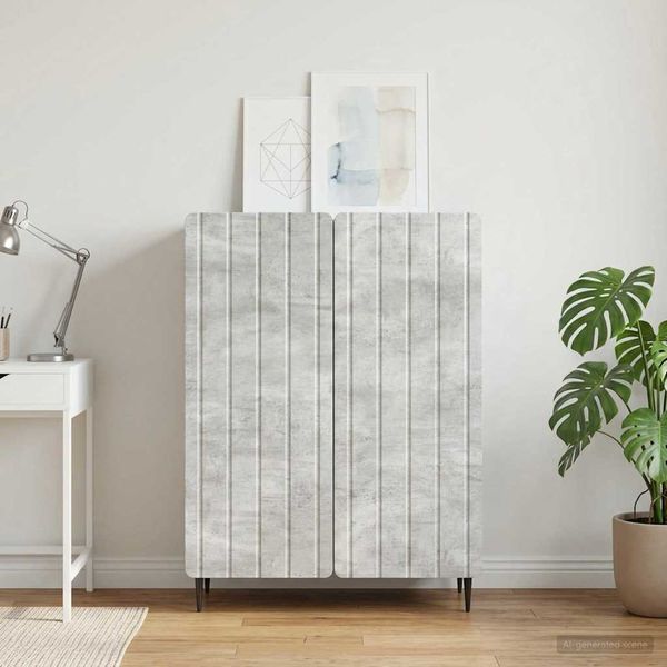 vidaXL Servírovacia skriňa Betónovo sivá 66 x 34,5 x 92 cm
