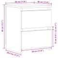 vidaXL Nočné stolíky 2 ks staré drevo 30x30x40 cm kompozitné drevo