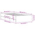 vidaXL Posteľný rám so zásuvkami čierny 90x200 cm kompozitné drevo