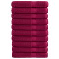 vidaXL Prémiové uteráky SOLUND 10 ks bordové 100x200 cm 600 g/m2