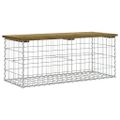 vidaXL Záhradná lavička gabiónový dizajn 103x44x42 cm impreg. borovica