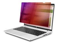 Filter na zvýšenie súkromia k notebooku (horizontálny) - odstrániteľný - zasunutie/lepenie - 15,6" - čierna, zlatá