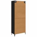vidaXL Highboard Čierny dub 69,5 x 34 x 180 cm Kompozitné drevo