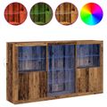vidaXL LED komoda Staré drevo 181,5 x 37 x 100 cm Kompozitné drevo