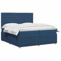 vidaXL Posteľ boxspring s matracom Modrá 140 x 200 cm Látka