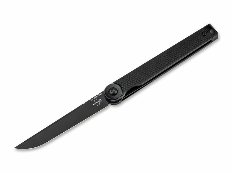 Böker Plus 01BO689 KAIZEN ALL BLACK vreckový nôž 7,5 cm, celočierna, G10, spona