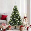 vidaXL Umelý vianočný stromček s kĺbmi 150 LED Zelená 150 cm PVC a PE
