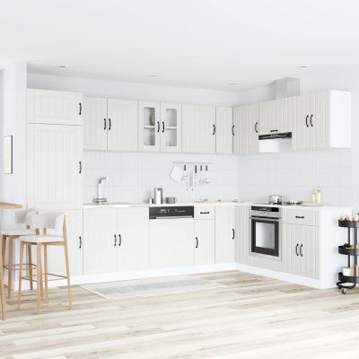 vidaXL Skriňa pod umývadlo Lucca 2 pcs Biela Kompozitné drevo