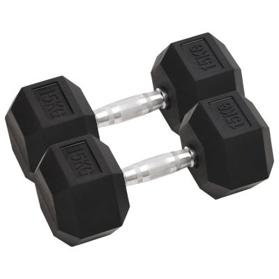 vidaXL Jednoručné činky 2 ks 30 kg celkové liatina