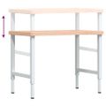 vidaXL Pracovný stôl 100x(55-60)x(73-99,5) cm masívny buk