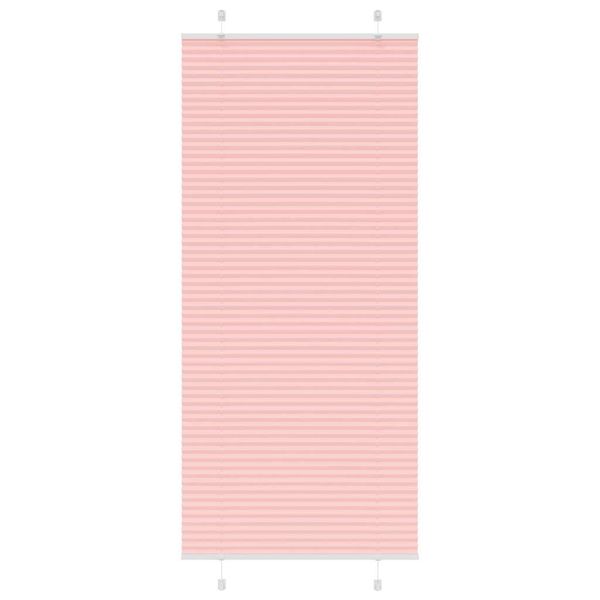 vidaXL Plisovaná roleta ružová 90x200 cm šírka látky 89,4 cm polyester