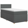vidaXL Posteľ boxspring s matracom Tmavosivá 80 x 200 cm Látka