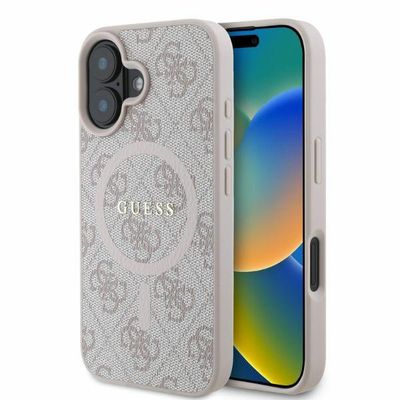 Puzdro Guess pre iPhone 16 6,1" GUHMP16SG4GFRP ružové hardcase 4G Ring Classic Logo MagSafe