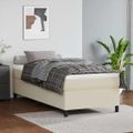 vidaXL Boxspring posteľ s matracom krémová 90x190 cm umelá koža