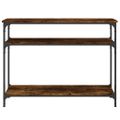 vidaXL Konzolový stolík dymový dub 100x29x75 cm kompozitné drevo