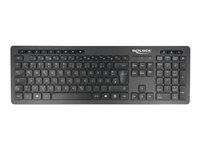 Tichá klávesnica - bezdrôtová - 2.4 GHz - QWERTZ - nemecká - čierna - maloobchod
