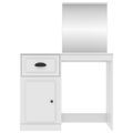 vidaXL Toaletný stolík so zrkadlom biely 90x50x132,5 cm drevo