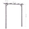 vidaXL Záhradná pergola, sivá 200x40x205 cm, impregnovaná borovica