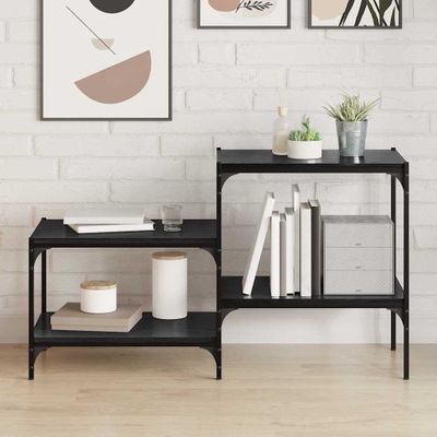 vidaXL Polica na knihy 4 pcs Čierny 60 x 40 x 1,5 cm Kompozitné drevo