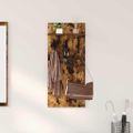 vidaXL Vešiak na stenu Nástenná montáž Dymová dub 40 x 10 x 90 cm