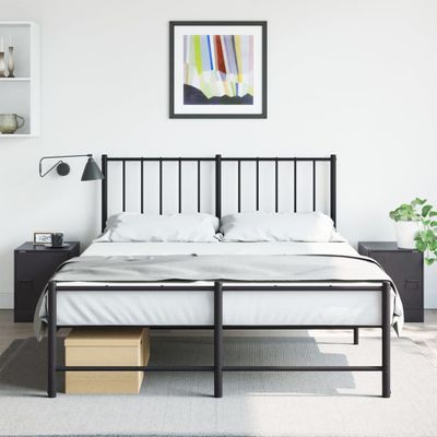 vidaXL Nočné stolíky 2 ks čierne 34,5x39x44 cm oceľ