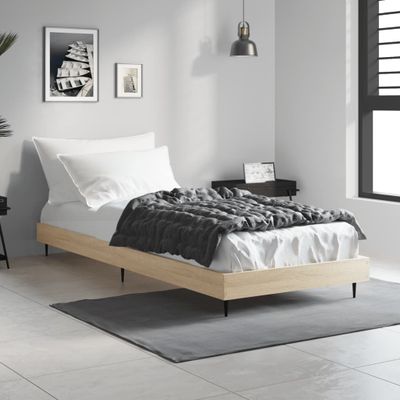 vidaXL Posteľný rám bez matraca dub sonoma 75x190 cm kompozitné drevo