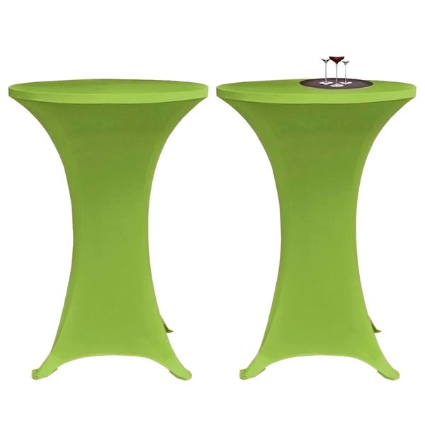 vidaXL Naťahovací návlek na stôl, 2 ks, 70 cm, zelený