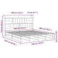 vidaXL Posteľ s knižnicou bez matraca vosková 180x200 cm borovica