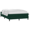 vidaXL Posteľný rám boxsping s matracom tmavozelený 140x220 cm zamat