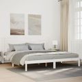 vidaXL Extra dlhá posteľ bez matraca biela 180x220 cm masívne drevo