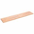 vidaXL Stolová doska svetlohnedá 220x50x(2-4)cm ošetrený masív hrany